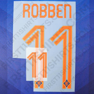 2014/15 Netherlands Away Name Set Robben 11 (Repro)