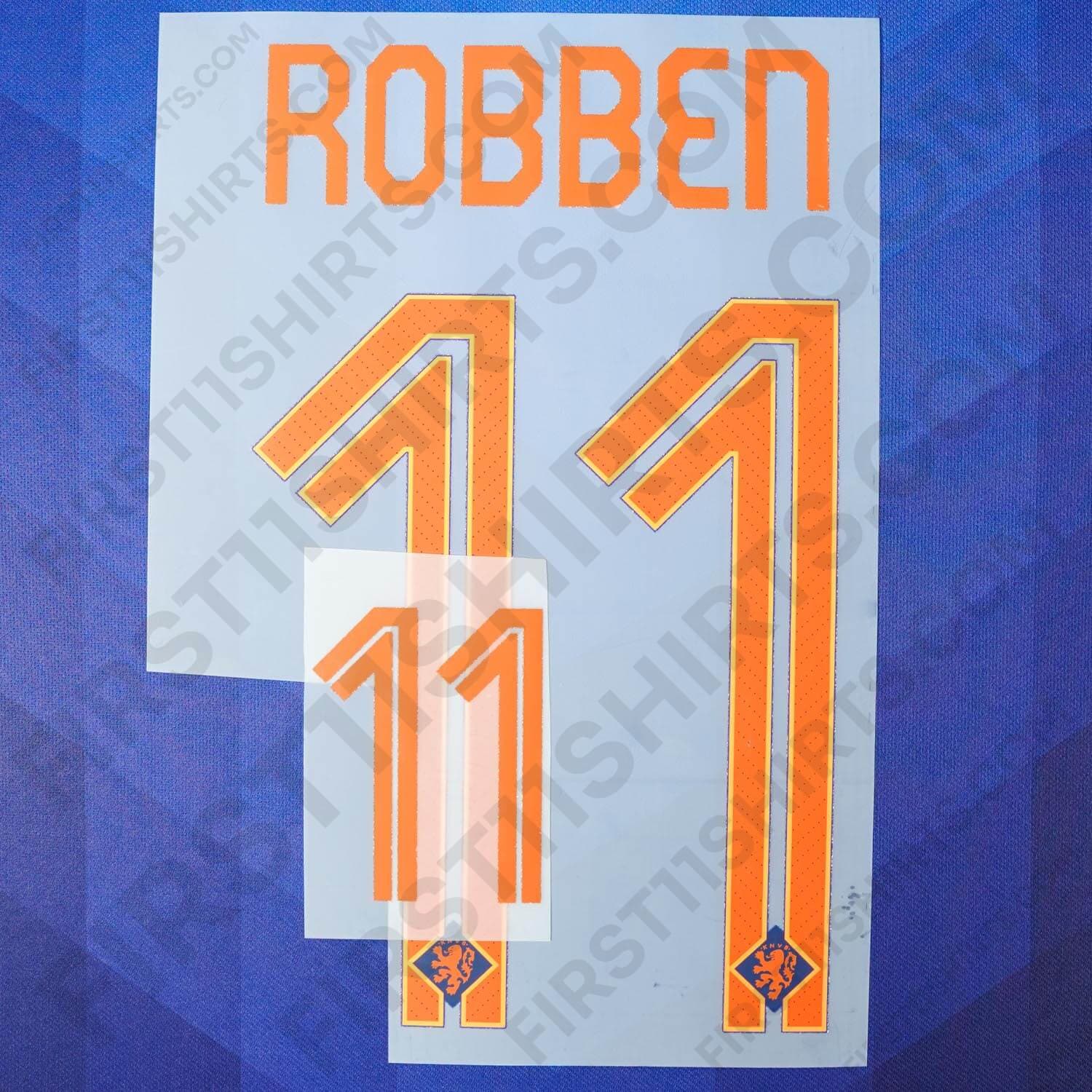 2014/15 Netherlands Away Name Set Robben 11 (Repro)