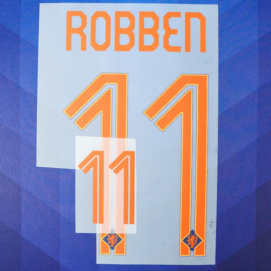 2014/15 Netherlands Away Name Set Robben 11 (Repro)