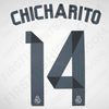 2014/15 Real Madrid Home Name Set Chicharito #14 (Repro)