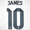 2014/15 Real Madrid Home Name Set James #10