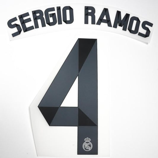 2014/15 Real Madrid Home Name Set Sergio Ramos #4 (Repro)