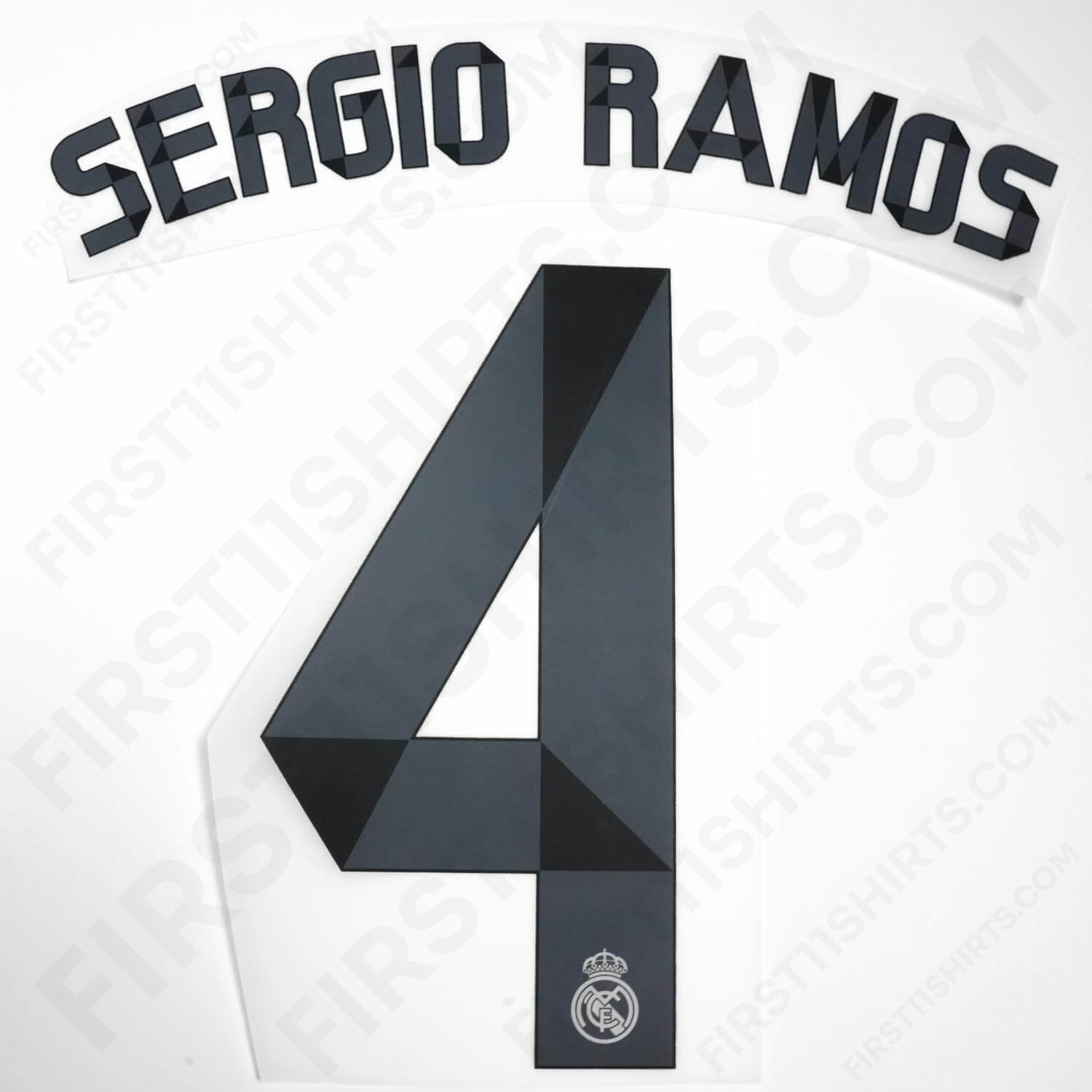 2014/15 Real Madrid Sergio Ramos #4 Home Name Set (Repro) | First11
