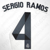 2014/15 Real Madrid Home Name Set Sergio Ramos #4 (Repro)