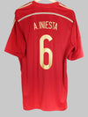 2014/15 Espagne A.Iniesta #6 Maillot Domicile (L) Adidas