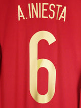 2014/15 Spain A.Iniesta #6 Home Shirt (L)