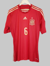 2014/15 Spain A.Iniesta #6 Home Shirt (M)