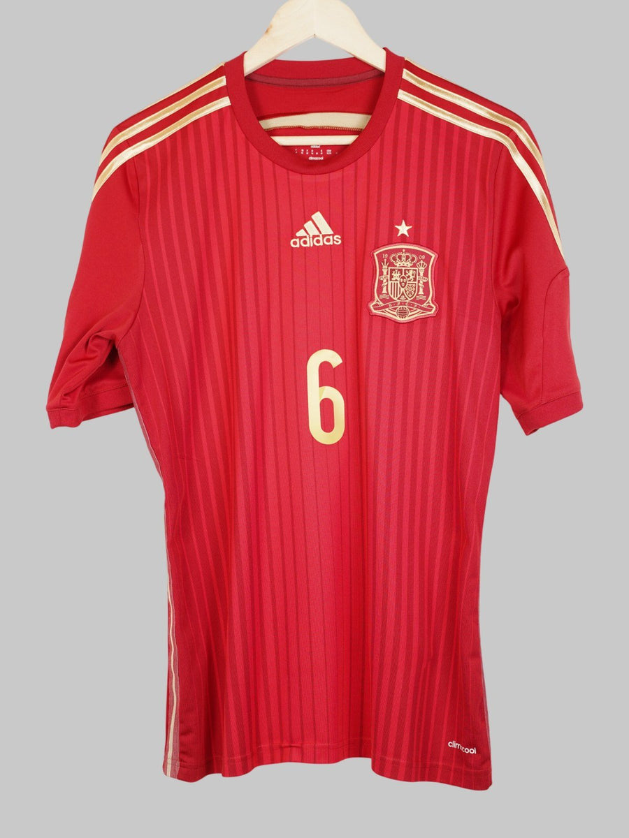 2014/15 Spain A.Iniesta #6 Home Shirt (M)