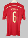2014/15 Spain A.Iniesta #6 Home Shirt (M) Adidas