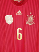 2014/15 Spain A.Iniesta #6 Home Shirt (M)
