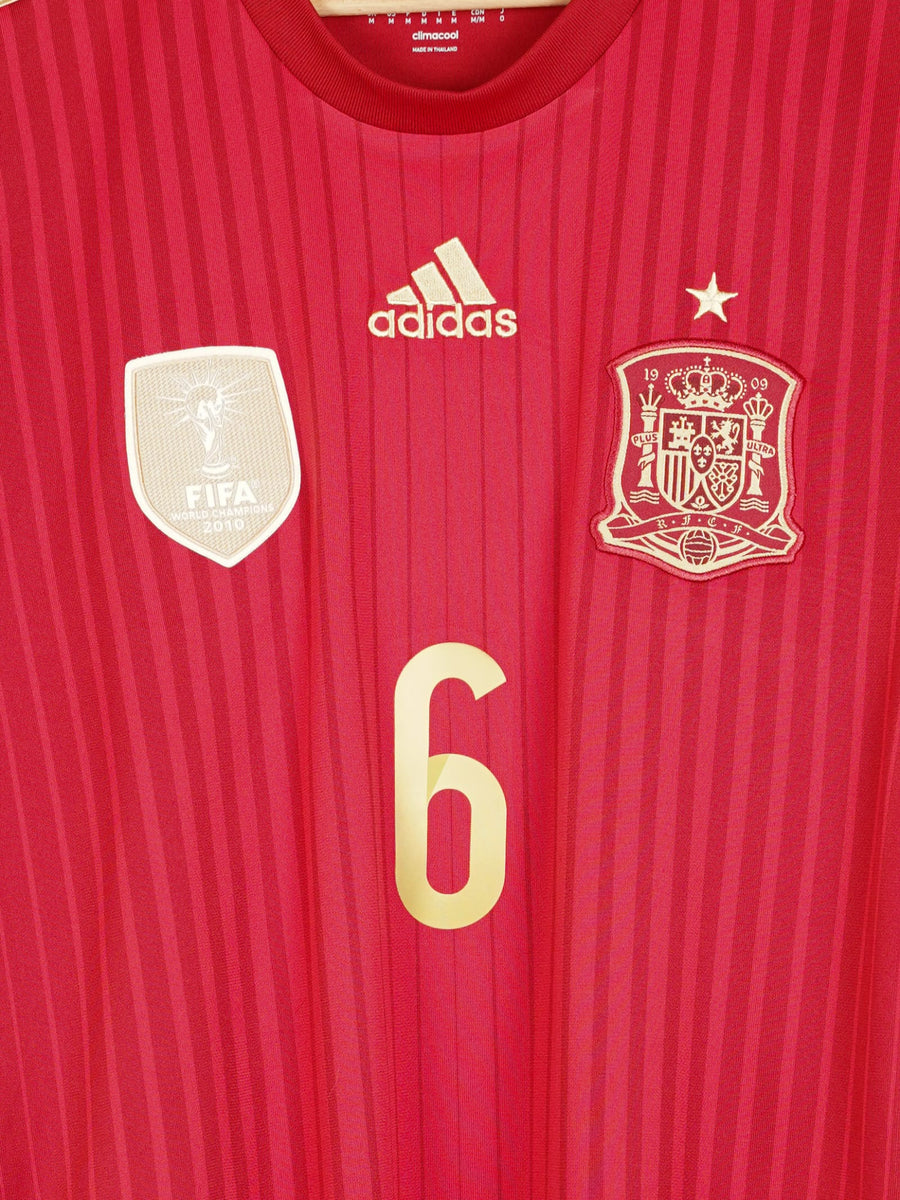 2014/15 Spain A.Iniesta #6 Home Shirt (M)