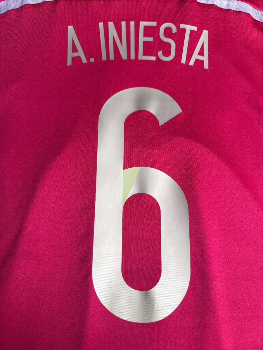 2014/15 Spain A.Iniesta #6 Home Shirt (M)