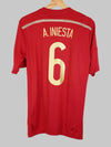 2014/15 Spain A.Iniesta #6 Home Shirt (M) Adidas