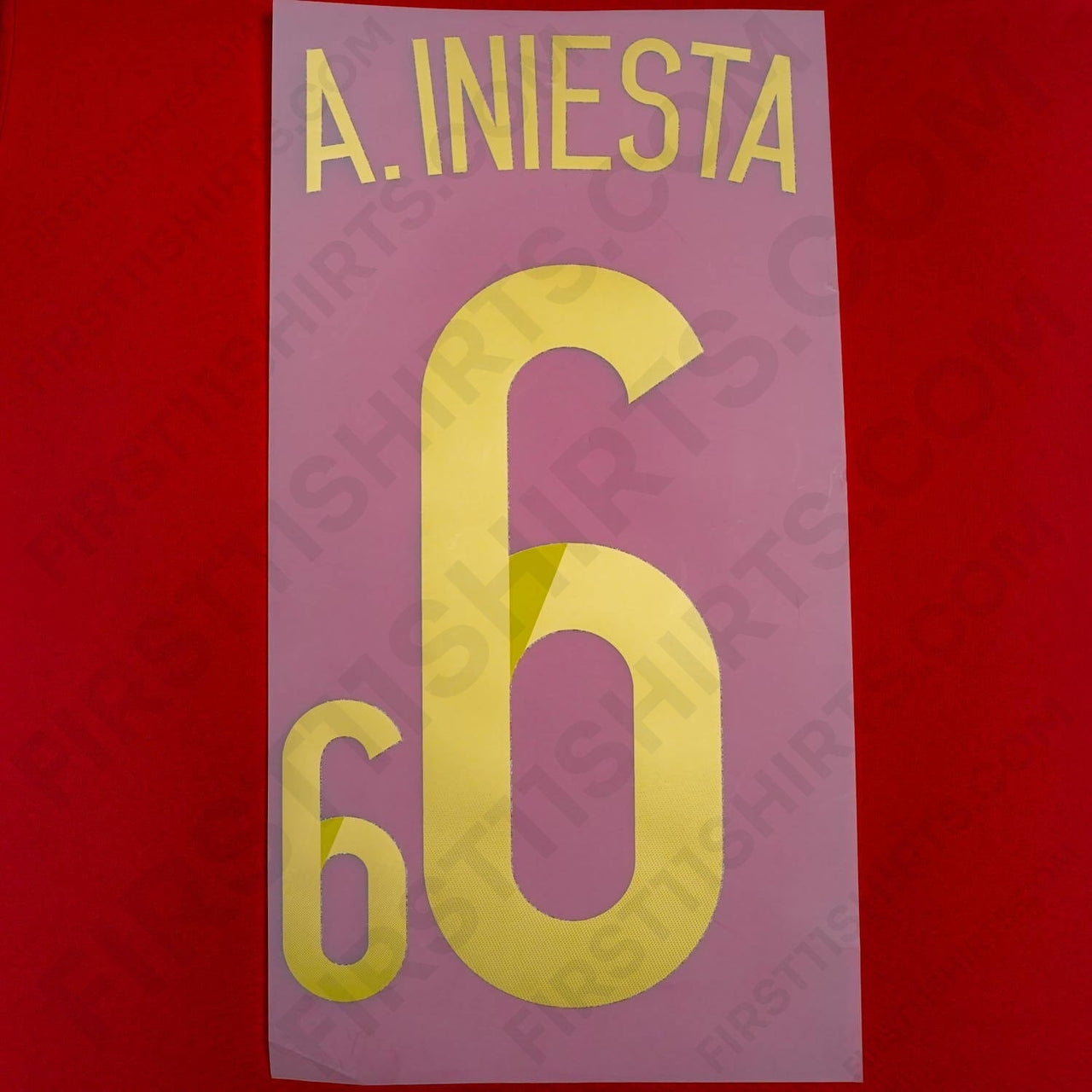 2014/15 Spain Home Name Set A.Iniesta 6 (Repro)