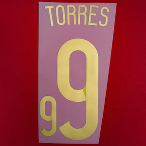 2014/15 Spain Home Name Set Torres #9 (Repro)