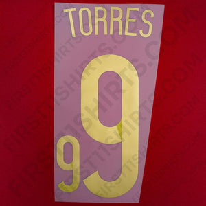2014/15 Spain Home Name Set Torres 9 (Repro)