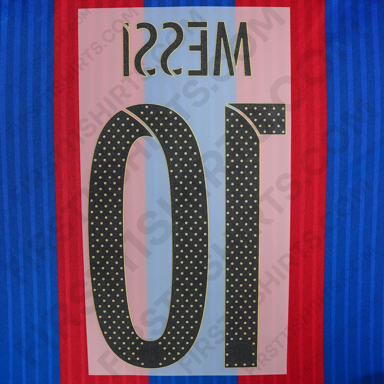 2015 - 2017 FC Barcelona Home Name Set Messi 10 (Repro)
