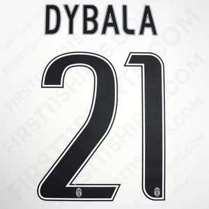 2015 - 2017 Juventus Home/Away/Third Name Set Dybala 21 (Repro)