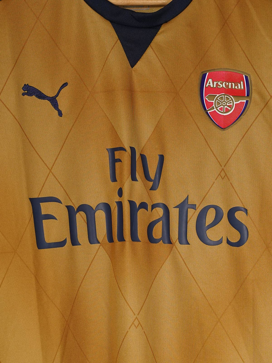 Arsenal Away Shirt 2015/16 Alexis 17 Signed (L)