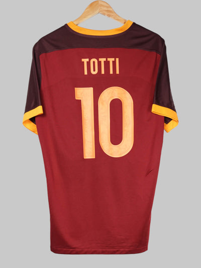 2015/16 AS Roma Totti #10 Home Shirt Player Issue (XL)
