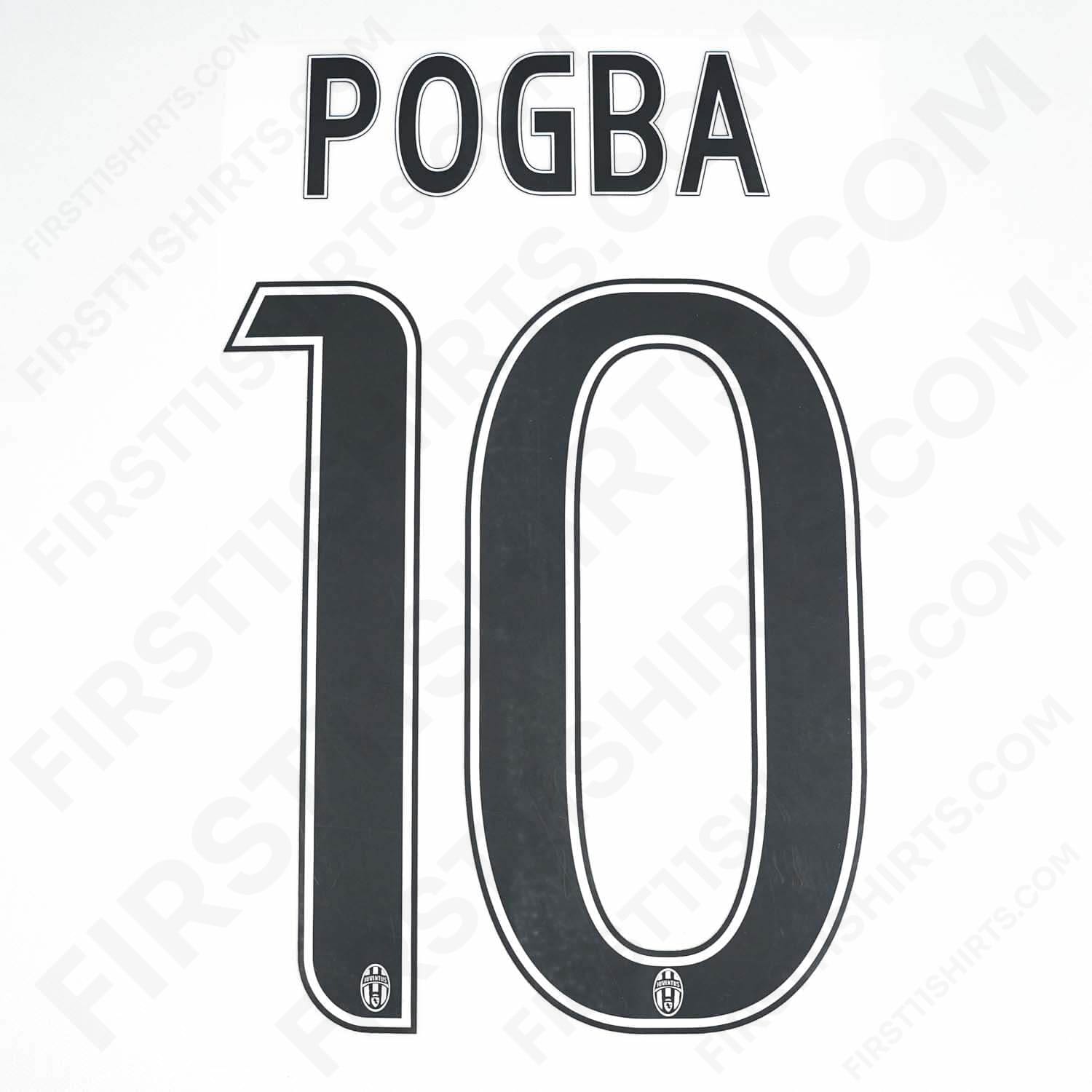 ユベントス POGBA #10 2015/16 Juventus Pogba #10 Home/Away Name Set (Repro) | First11