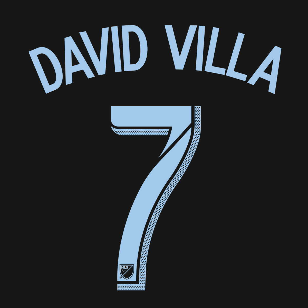 2015/16 NYC FC Away Name Set David Villa 7 (Repro)