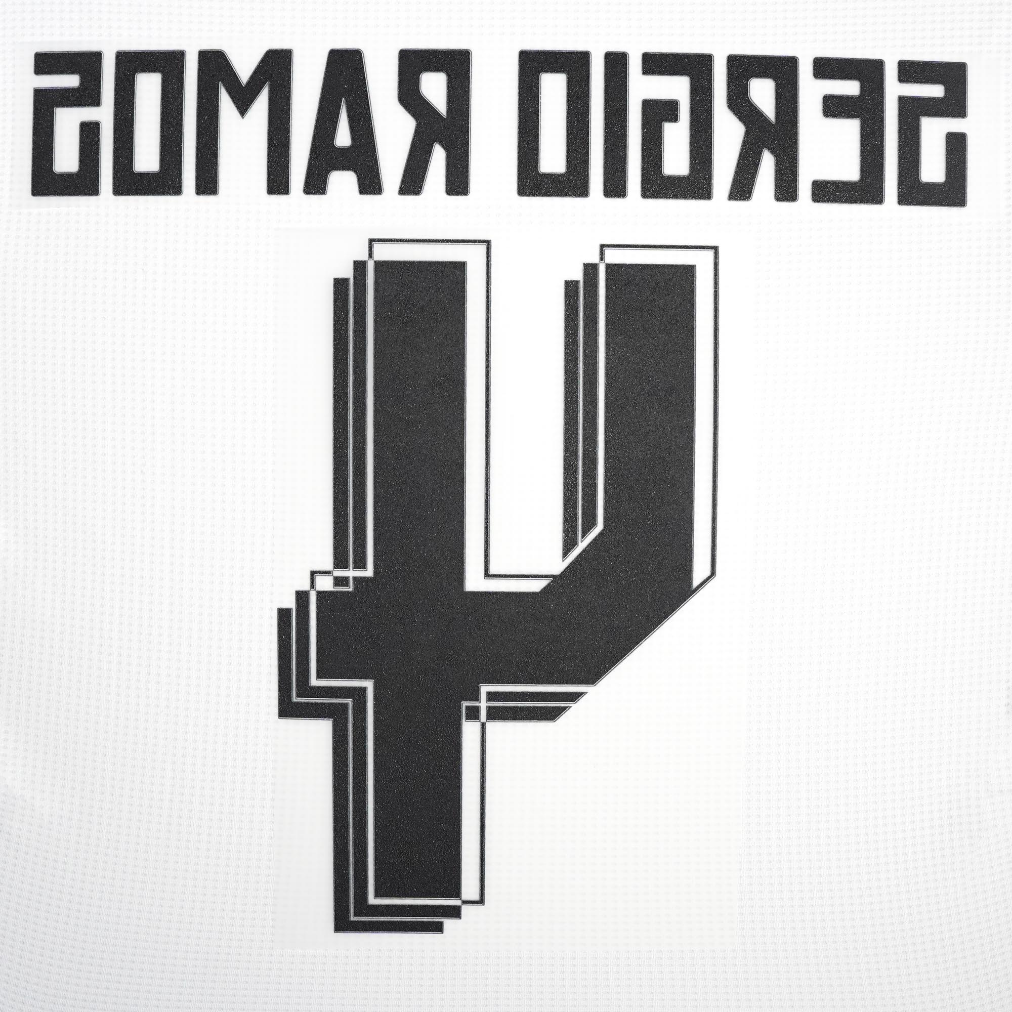 2015/16 Real Madrid Home Name Set Sergio Ramos #4 (Repro)