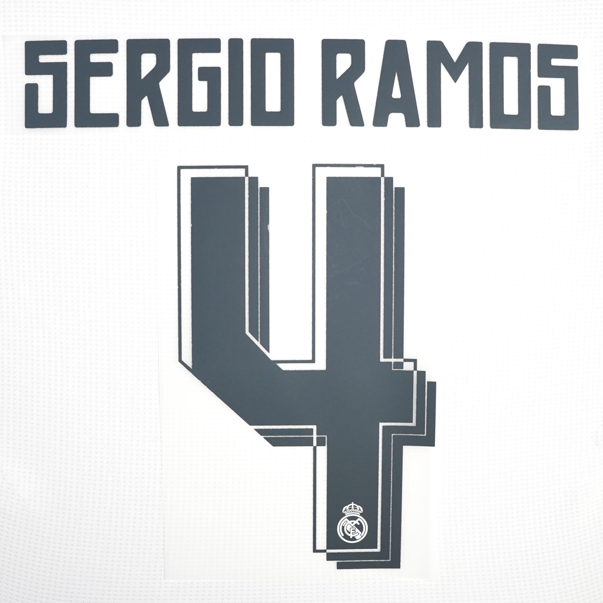 2015/16 Real Madrid Sergio Ramos Home #4 Name Set (Repro)