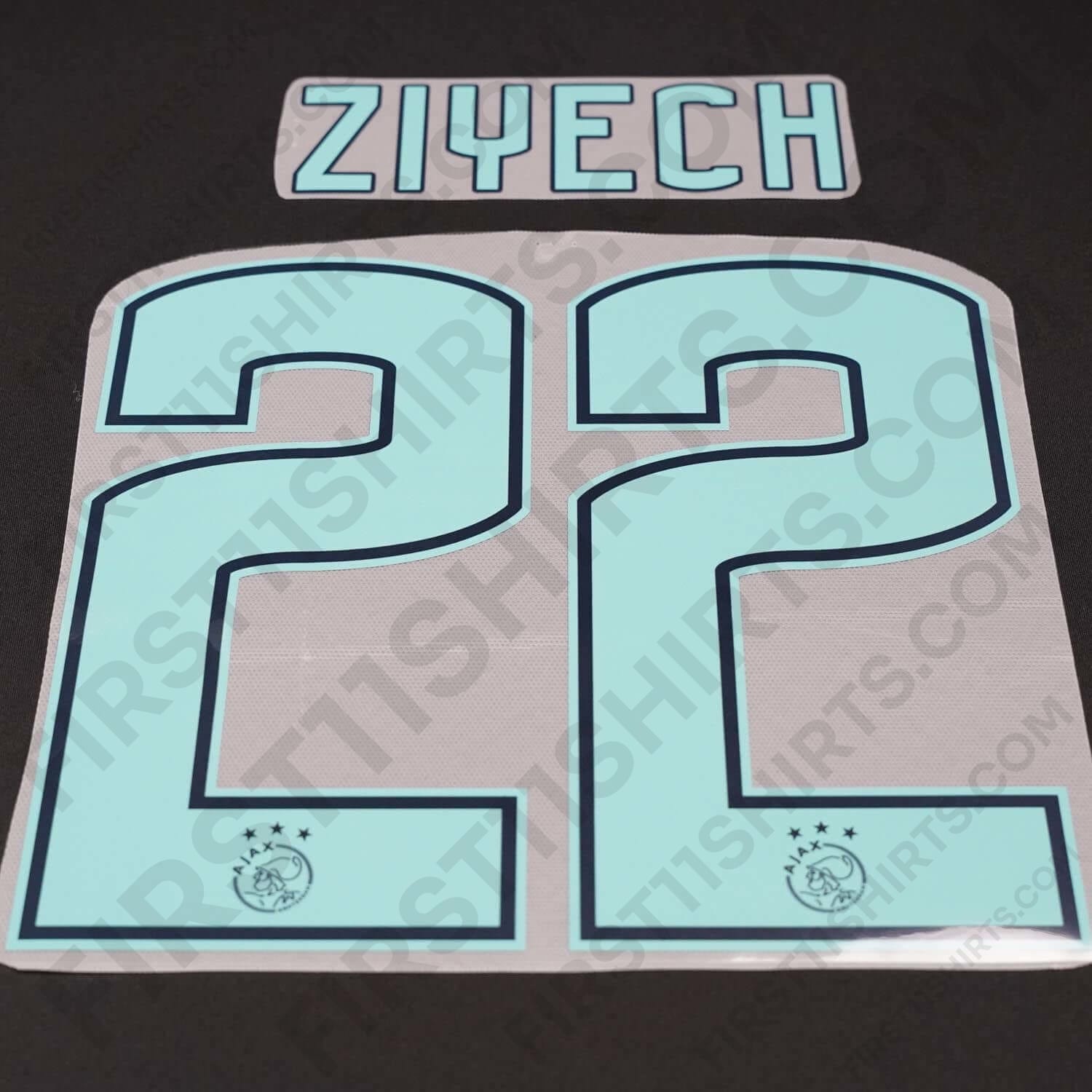 2016/17 Ajax Away Name Set Ziyech 22 (Repro)