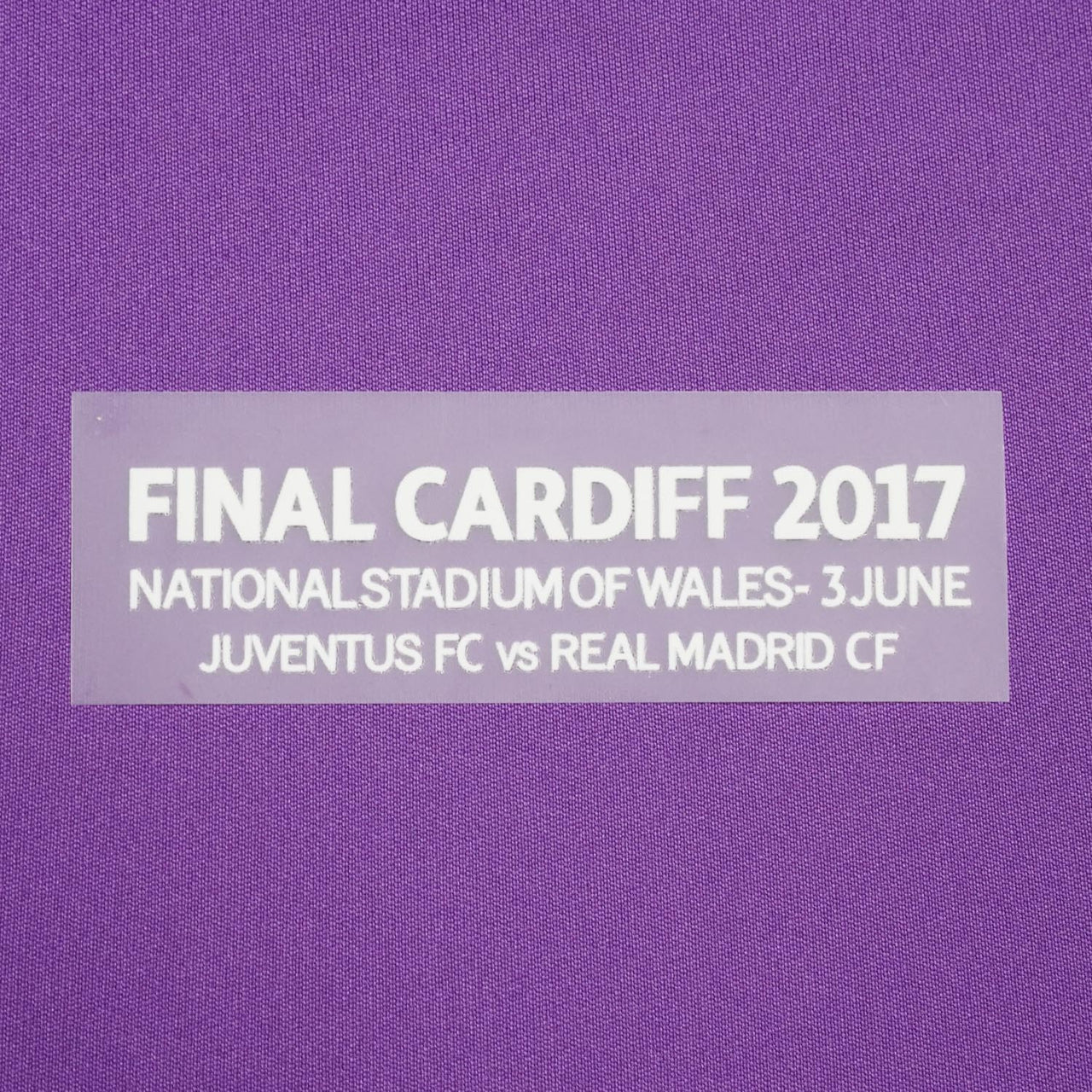 2016/17 Real Madrid Final Cardiff 2017 Text Patch (Repro)