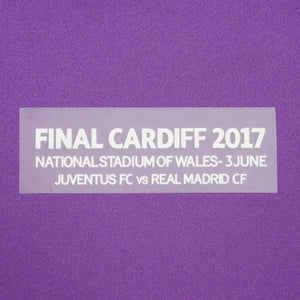 2016/17 Real Madrid Final Cardiff 2017 Text Patch (Repro)