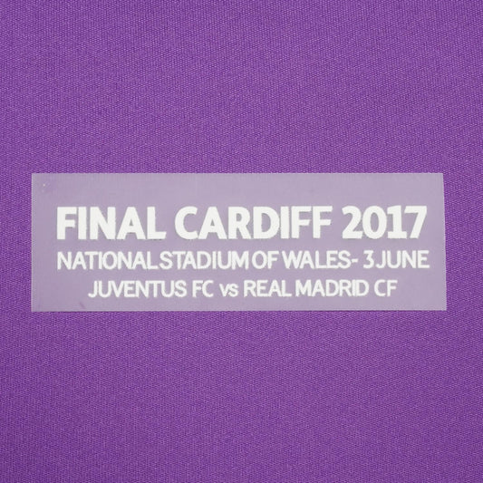 2016/17 Real Madrid Final Cardiff 2017 Text Patch (Repro)
