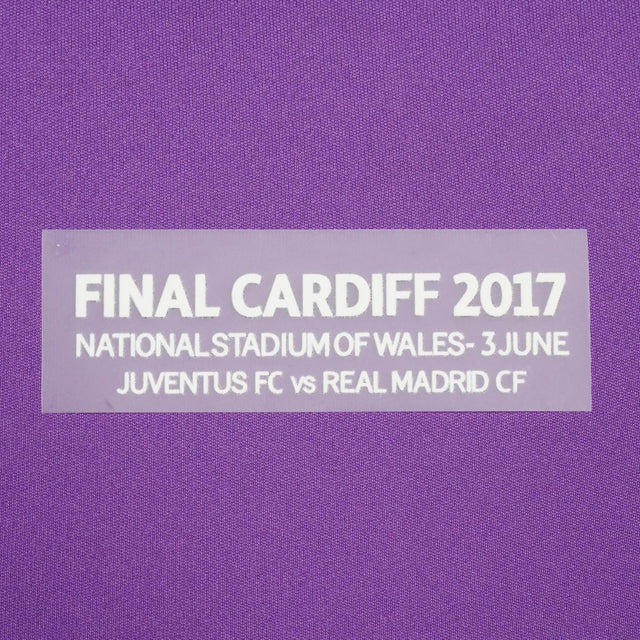 2016/17 Real Madrid Final Cardiff 2017 Text Patch (Repro)