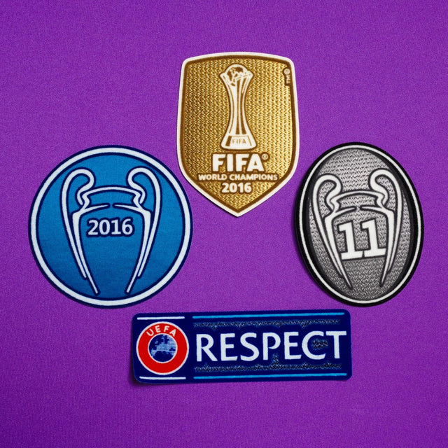 2016/17 Real Madrid Full UCL Patches Set (Repro)