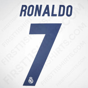 2016/17 Real Madrid Home Name Set Ronaldo 7