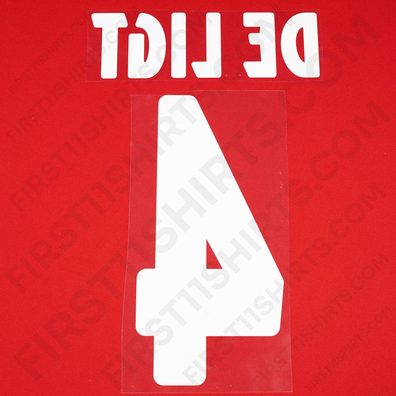 2017 - 2019 Ajax Home Name Set De Ligt 4 (Repro)
