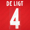 2017-2019 Ajax Home Name Set De Ligt #4 (Repro)
