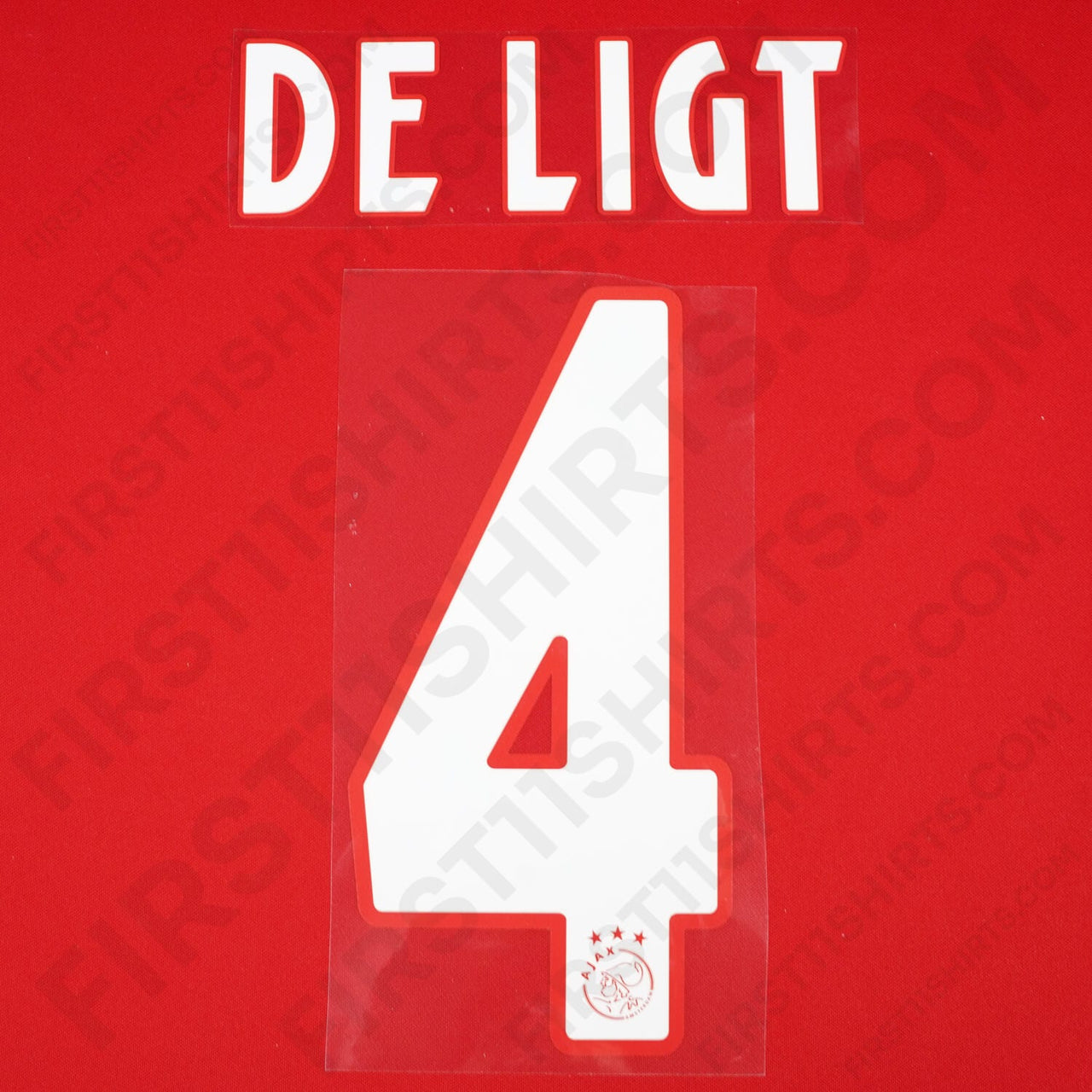 2017 - 2019 Ajax Home Name Set De Ligt 4 (Repro)