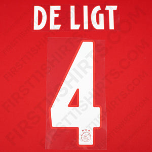 2017 - 2019 Ajax Home Name Set De Ligt 4 (Repro)