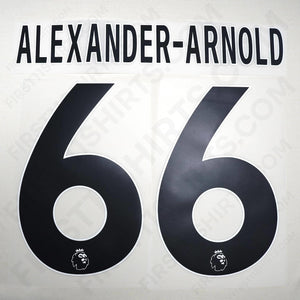 2017 - 2022 Liverpool Away Name Set Trent Alexander - Arnold 66 (Repro)