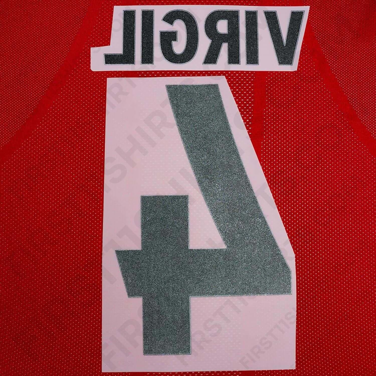 2017 - 2022 Liverpool Home/Away/Third Name Set Virgil 4 (Repro)