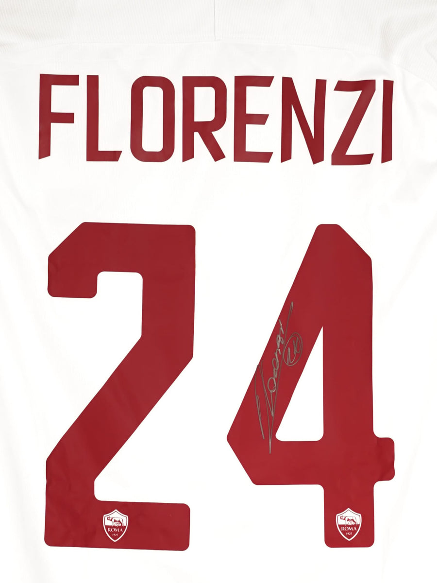 2016/17 AS Roma Florenzi #24 Signed Away Shirt (L)