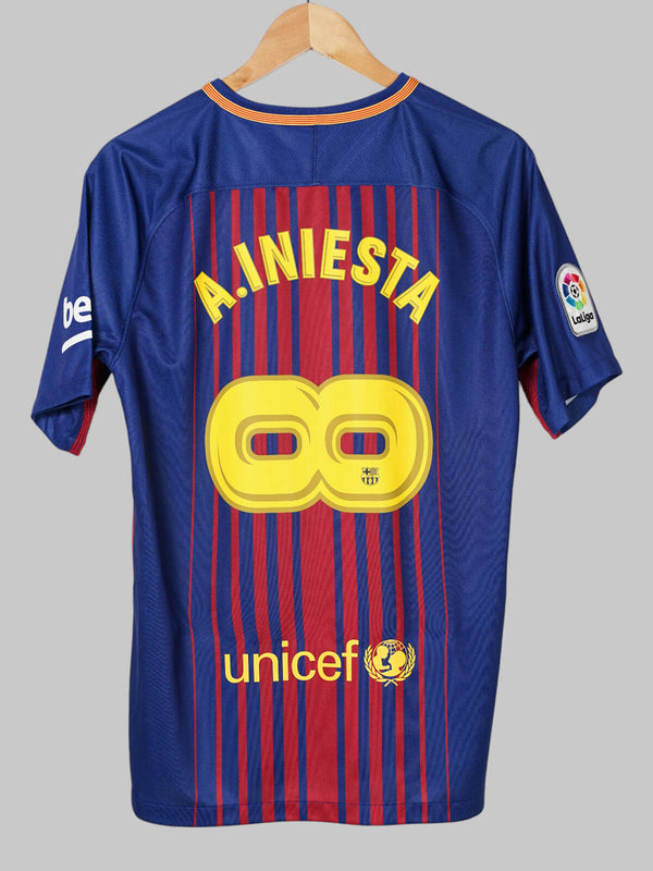 2017/18 Barcelona A.Iniesta #8 Infinity Home Shirt (M)