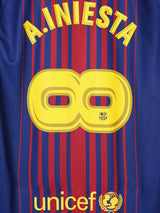 2017/18 Barcelona A.Iniesta #8 Infinity Home Shirt (M)
