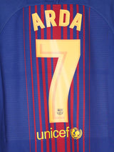 2017/18 Barcelona Arda #7 Home Shirt Signed (XL Kids)