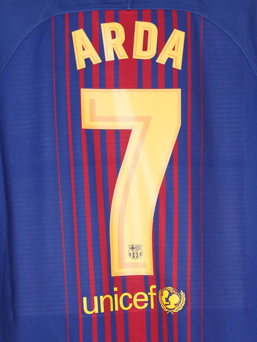2017/18 Barcelona Arda #7 Home Shirt Signed (XL Kids)