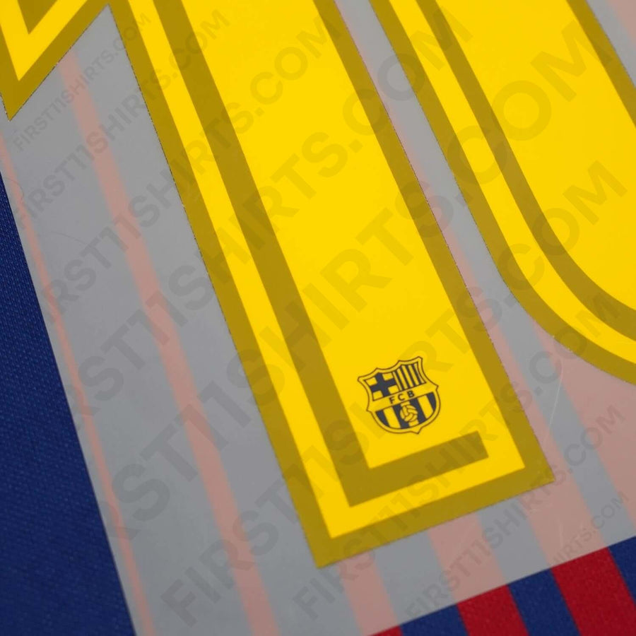 2017/18 FC Barcelona Home Name Set Messi 10 (Repro)