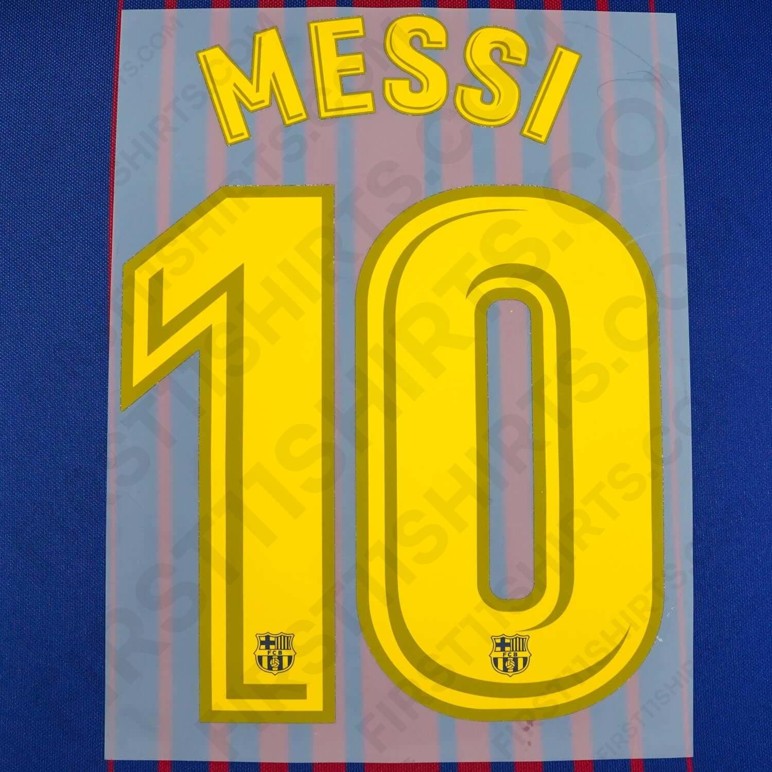 2017/18 FC Barcelona Home Name Set Messi 10 (Repro)