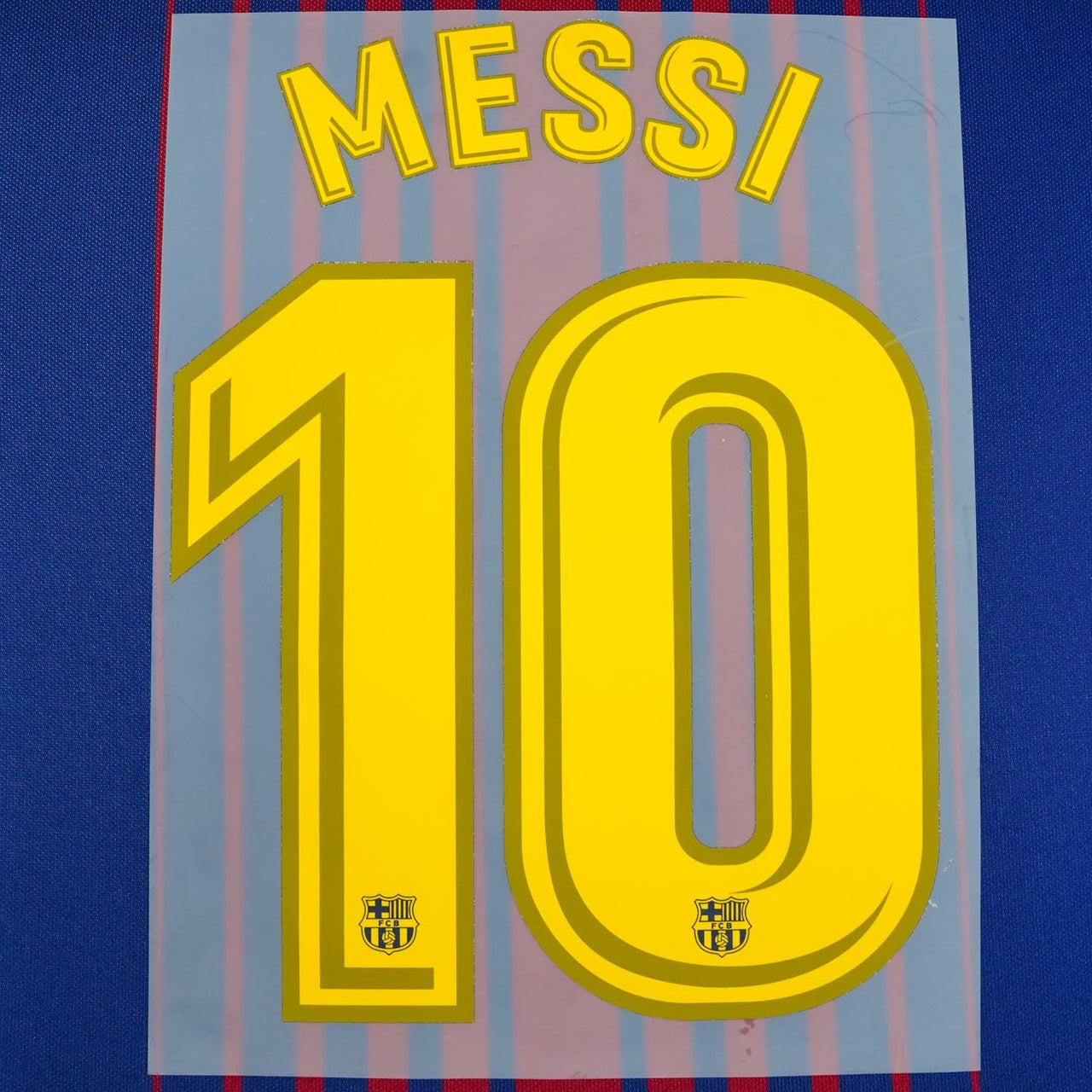 2017/18 FC Barcelona Home Name Set Messi #10 (Repro)