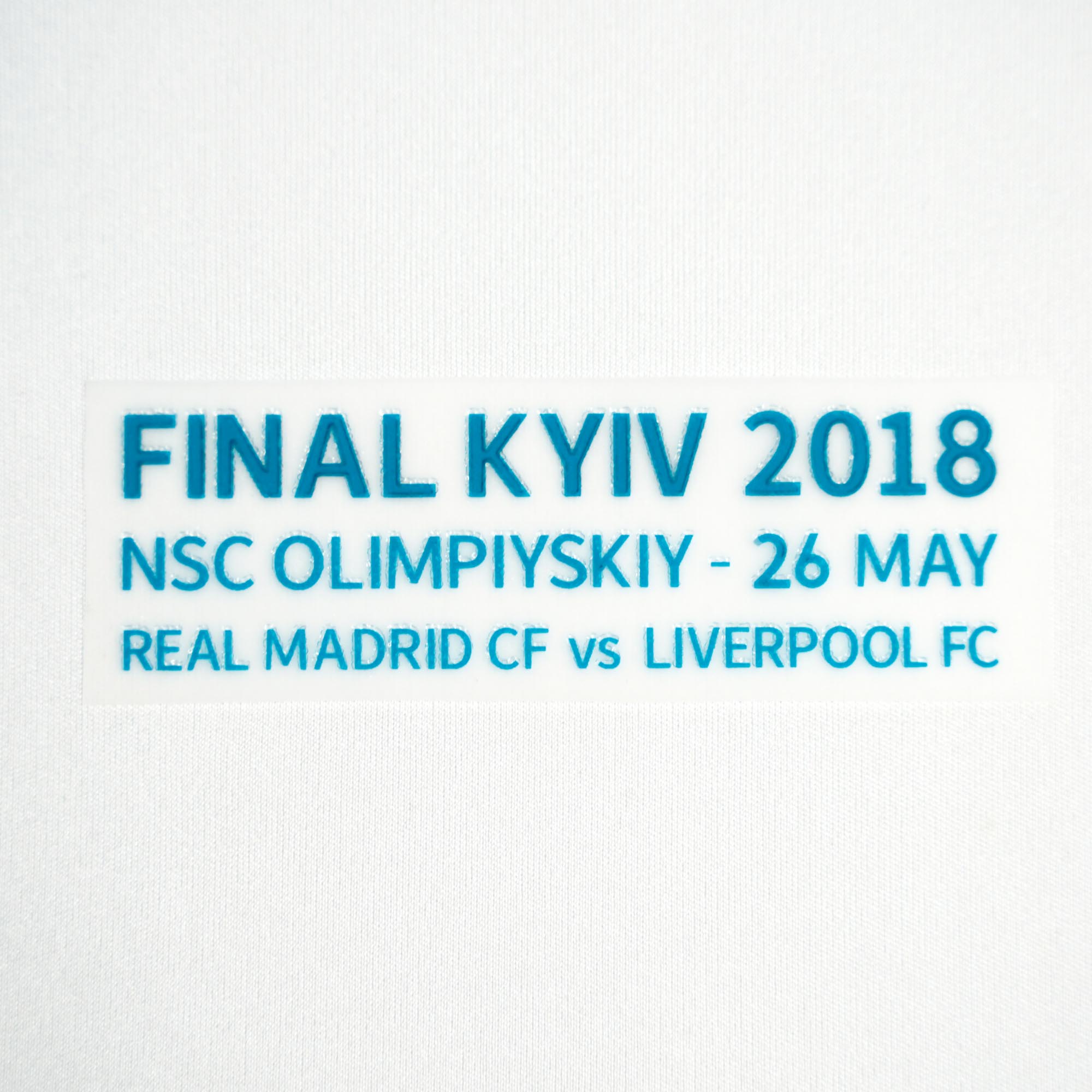 2017/2018 Real Madrid Home Final Kyiv Match Details Patch (Repro)